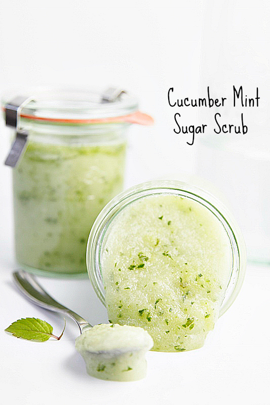 Cucumber Mint Sugar Scrub | www.bellalimento.com