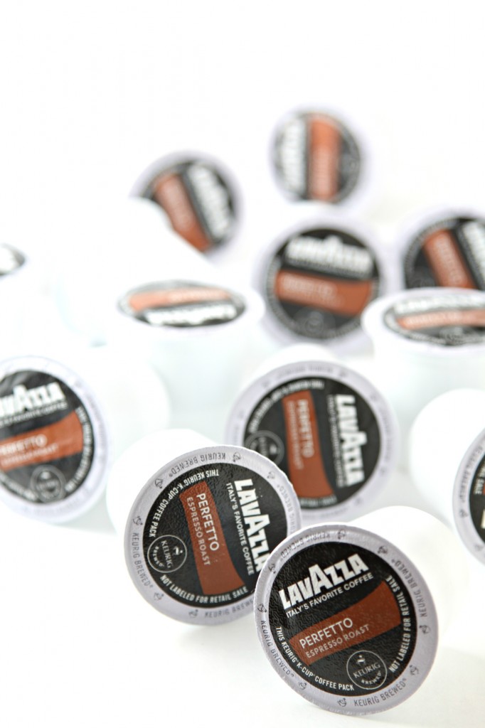 Lavazza K-Cups scattered. 