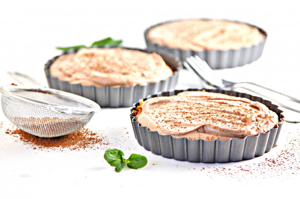 Ginger Snap Crusted Chocolate Mousse Tarts
