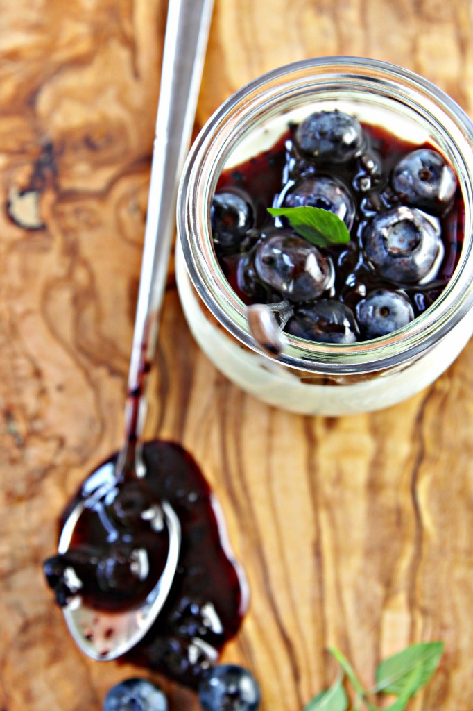 Panna Cotta with Blueberry Balsamic Sauce