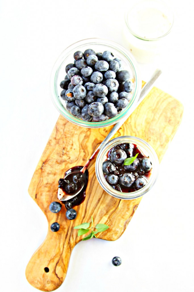 Panna Cotta with Blueberry Balsamic Sauce
