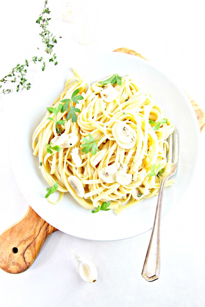 Linguine with Lemon Mushrooms and Herbs