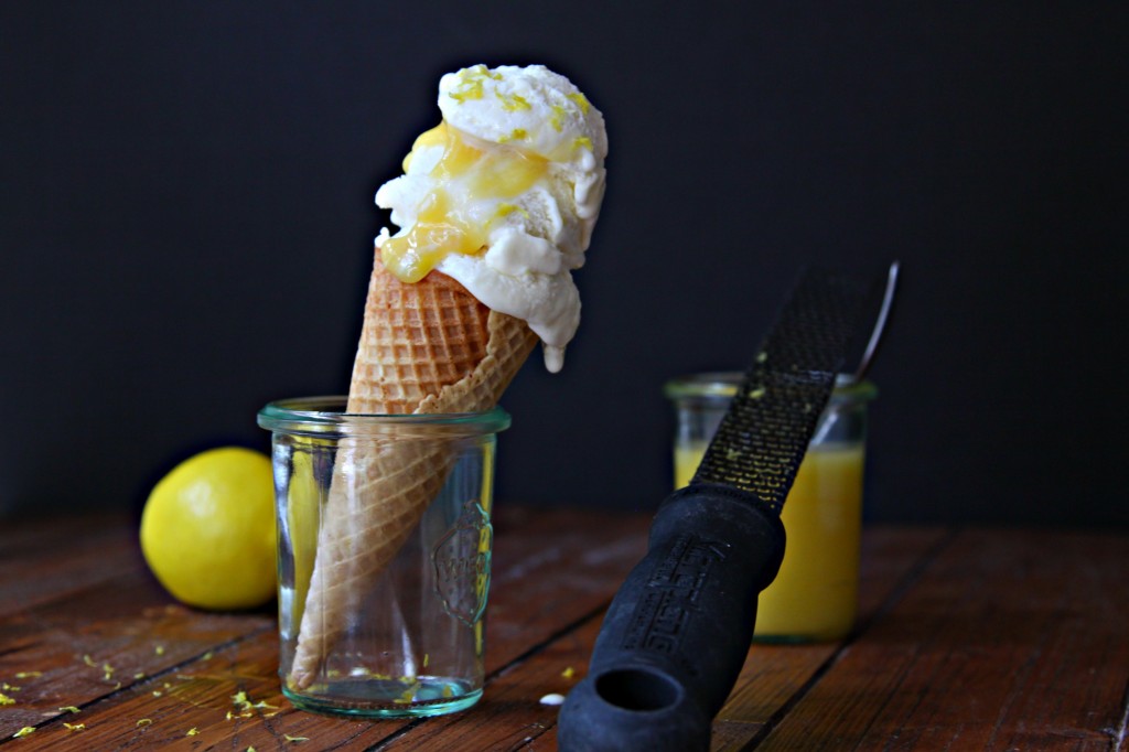 Homemade Lemon Curd Ice Cream