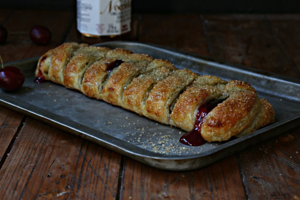 Braided Cherry and Chocolate Filled Pastr