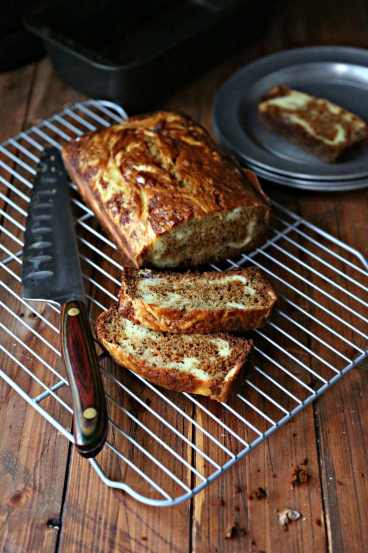 banana bread with marscapone and cream cheese via bell'alimento