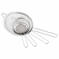 U.S. Kitchen Supply - Set of 4 Premium Quality Fine Mesh Stainless Steel Strainers - 3", 4", 5.5" and 8" Sizes - Sift, Strain, Drain and Rinse Vegetables, Pastas & Tea