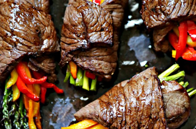 Air Fried Steak and Asparagus Bundles Recipe